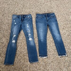 👖BUNDLE👖Abercrombie & Fitch Blue Jeans size 24 00 Short good condition